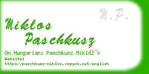 miklos paschkusz business card